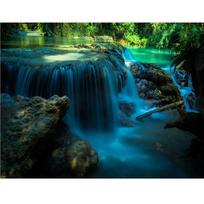 Siuvinėjimas kryželiu Brook paveikslėlis Namų dekoras Dovana Visas apvalus deimantinis paveikslas Nemokamas siuvinėjimas kryželiu 20X30CM blue