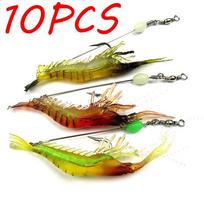 10 vnt. krevečių kabliukas, minkštas masalas sūraus vandens žvejybos reikmenys, surišti kabliukai, 6 g, 9,5 cm