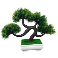 Dirbtinis namų stalo dekoravimas Mini pušis dirbtinis augalas Bonsai kavinės biuras žalia