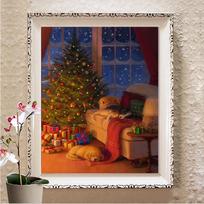 Diamond Painting Christmas Full Square Diamond Embroidery Santa Claus Rinestone Mosaic Cartoon Craft Kit Full Round 20X30CM black