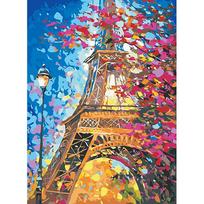 5D Diamond Painting Color Tower Full Drill Square Diamond Embroidery Landscape Beaded Pictures Sets Diamond Mosaic Home Decor Full Square 20X30CM blue