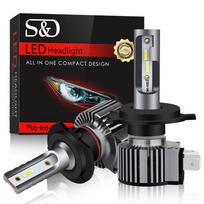 2vnt Automobilių žibintai H4 LED H7 CSP H11 LED automobilio priekinių žibintų lemputėms H1 H3 H8 9005 9006 HB3 HB4 9007 H13 Turbo H7 LED Plug-N-Play automatinis rūko žibintas 12V 6000K H1