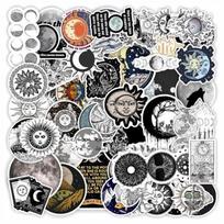 50Pcs Cool Witch Moon Gothic Cartoon Stickers Aesthetic Art Decals Scrapbook Laptop Guitar Phone Graffiti Sticker Kids Toy