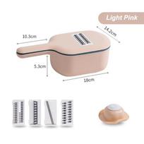 Multi-function Potato Carrot Cucumber Mandoline Slicer Cutter Grater Shredders with Strainer / Kitchen Fruit and Vegetable Tools white