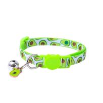 (Kvinidas) Pet Ribbon vaisių kačių antkaklis su vaisių priedais Bell Pet Antkaklis One Size žalia
