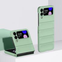 Neslystantis mobiliojo telefono priedų dėklas, skirtas Samsung Galaxy Z Flip 4 Flip4 Flip3 Flip 3 Zflip3 Zflip4 nuo įbrėžimų Coque for Samsung Z Flip 3 šviesiai žalios spalvos