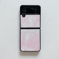 For Samsung Galaxy Z Flip 4 3 Case Trendy Gradient Fabric Texture Silicone Folding Shockproof Protection Back Cover Accessories for Galaxy Z Flip 4 rožinė