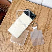 For Samsung Z Flip 4 3 Mobile Phone Case Pc Ring Transparent Protective Case Galaxy Z Flip3 4 Official Same Case Galaxy Z Flip4 gryna