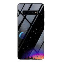 Kietas Mėnulio dėklas Samsung Galaxy S21 S10 A51 S9 S10e S20fe Ultra A52 A52s 5g A32 A71 A12 Note 20 10 9 Plus Grūdinto stiklo dangtelis For Samsung A12 black