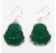 Chines Style Jades With Buddha Earring