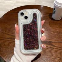 Gradient Glitter Epoksidiniai blizgučiai telefono dėklas, skirtas iPhone 14 Pro Max 13 11 12 Pro Max 14 Plus smūgiams atsparus silikoninis buferio skaidrus dangtelis For iPhone 14 Pro