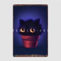 Kaktuso Metalinis Ženklas Sienos Tapyba Dizainas Tapyba Dekoras Skardinis Ženklas Plakatas 20x30cm blue