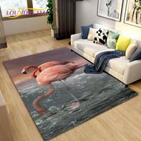 3D Nordic Kūrybingas Flamingo Paukščio Plotas Kilimas, Kilimas Svetainei Miegamajam Sofai, Virtuvei Vonios Kambariui Durų Kilimėlis Neslystantis Grindų Kilimėlis 40x60cm black