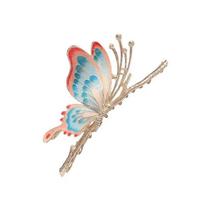 2 Pieces of Painted Butterfly Clutch Shark Clip Headdress