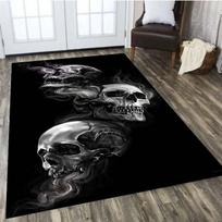 Lousidream skeleton horror carpet  Halloween decoration non slip game area  rugs for bedroom carpets for living room  cute rug 40cm by 60cm gray