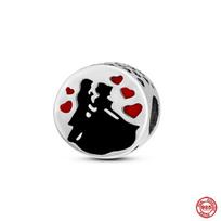 New Fashion Silver 925 Charms Couple Love Beads Tower Camera Pendant Fit Woman's Bracelets Fine Europe Jewelry Gift white