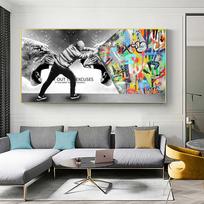 Liūto Rėkimas Įkvepiančios Drobės Tapybos Grafiti Banksy Kombinuoja Pop Gatvės Sienos Menas Paveikslai Svetainei Namų Dekoras Be Rėmo 20*40cm