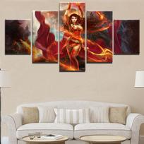 HD spaudiniai drobės paveikslai sienų menas 5 dalys DOTA 2 tapyba žaidimas namų dekoras modulinis modernus plakatas svetainei įrėmintas 20x35cm*2  20x45cm*2  20x55cm*1