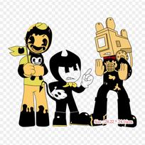 Bendy And The Ink Machine teminiai žaidimai Hello Neighb Iron on Heat Transfer Printing Vinilo pleistrai Lipdukas drabužiams „Pasidaryk pats“ aplikacijos, plaunamos pleistrai white