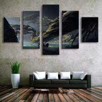 5 dalių sienų meno drobės tapyba žaidimo plakatas modulinis modernus namų miegamojo svetainės dekoravimui rėmas paveikslai 20X35 20X45 20X55cm gray