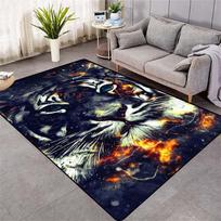 Madingas tigro rašto kilimas ant grindų 3D gyvūnų spausdintas didelis kilimas svetainė, minkštas vonios kilimėlis, sugeriantis neslystantis 40x120cm gray