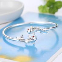 Aukštos kokybės spalvoti Originalūs auksinių žuvelių apyrankės Bangles moterims mados Prabangūs vakarėlio vestuvių papuošalai puiki dovana