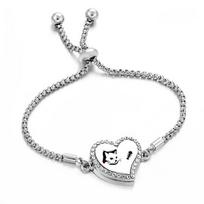 Women's heart shaped adjustable bracelet Essential oil perfume diffuser 1 white