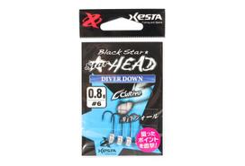 Xesta Jig Head Black Star Head Diver Down 0,8 gramo kabliukas, dydis 6 (0861)