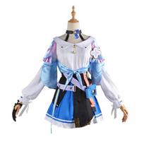 Žaidimas Honkai: Žvaigždžių Geležinkelis Kovo 7 d. Cosplay Uniforma Perukas Marškiniai Pirštinės Diržas Anime Helovinas Moteriški Kostiumai L-(Costume+Wig)