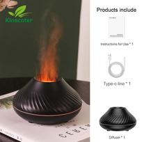Volcanic Flame Essential Oil Aroma Diffuser Portable Usb Mini Air Humidifier Cold Mist Maker Sprayer Fogger Black use 6-9 Hours white