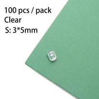 100 vnt./stal. Žvejybos kryžminiai karoliukai plastikiniai Double Pearl Drill Cross Beads 3x5mm skaidri