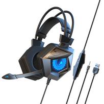 3,5 mm mažo delsos kompiuterinių žaidimų ausinių žaidimų ausinės, žaidimų stereofoninis su mikrofonu laidinės ausinės, skirtos kompiuteriui Ps4 Xbox One Ps5 Blue light