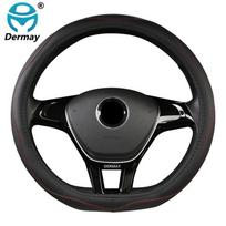 DERMAY D formos automobilio vairo užvalkalas PU oda neslystantis Hyundai Ioniq 2016 2017 2018 automobilių interjeras raudona