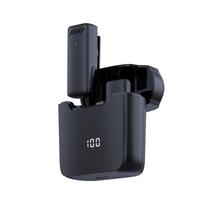 Mini belaidis „Lavalier“ mikrofonas, skirtas mobiliajam telefonui 360 laipsnių įvairiakryptis atvarto mikrofono triukšmo mažinimas 1 microphone and 1 receiver