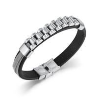 OPK Stainless Steel Gift Retro Multi-layer Bracelet Man sidabras