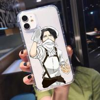 GYKZ Anime Japan Attack On Titan Clear telefono dėklas, skirtas iPhone 13 11 Pro 12 XS MAX 7 X SE20 XR 6 8Plus smūgiams atsparus minkštas dangtelis iPhone 6 plus gray