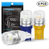 6 vnt T10 W5W LED lemputė 194 168 501 LED 2SMD 5630 lustai automobilio pleišto valstybinio numerio lempos kupolo lemputė 3000K 6000K balta žalia mėlyna raudona rožinė balta