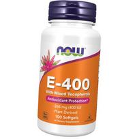 Vitaminas E, mišrūs tokoferoliai, vitaminas E-400 su mišriais tokoferoliais, Now Foods 250 gelio dangtelių (36128370) 100softgels