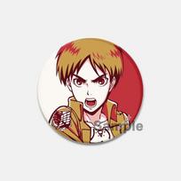 58 mm madingi papuošalai aksesuarai atakuoti Titano ženklelį Anime figūrėlė Levi Mikasa Atvarto segtukai Animaciniai filmukai Cosplay Drabužių krepšys Sagės Dovanos beige