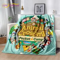 Cartoon Animal Crossing New Horizons Blanket,Soft Throw Blanket for Home Bedroom Bed Sofa Picnic Travel Office Cover Blanket Kid 125x150cm 50x60inch gray