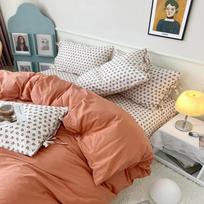 Medvilnė 60 skaičiai skalbta medvilnė mažas gėlių lankelis kontrastingos spalvos viengubas pagalvės užvalkalas antklodės užvalkalas lovatiesė Quilt cover 150*200cm gray