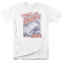 Jaws Chum Shark Movie Retro Tee White Unisex marškinėliai S