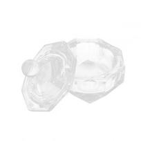 Nail Art Clear Dappen indų puodelis su dangteliu akrilo skystos pudros formavimo įrankiui white