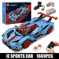 MOULD KING 13155/13156 Techninė MOC Apollo IE Super Racing Car Nuotolinio valdymo pultas Statybinės plytos Blokai Vaikiški RC žaislai Vaikams Dovana žalia