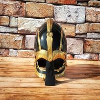 Viduramžių juodas vikingų šalmas LARP Re-Enactment norvegų šalmas Viking mūšio dėvėti šalmas Knight Armor Šalmas Geriausia dovana white