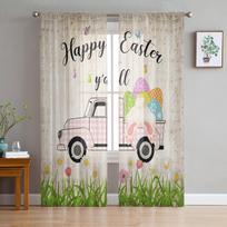 Velykų kiaušinių zuikis drugelis, gėlių sunkvežimis 135W x 114H(cm) white