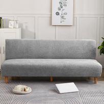 Sofos lovos užvalkalas Elastinis žakardo lapų raštas Velvet Berankis sofos užvalkalas Tamprus sofos lovos užvalkalas Funda Atsparus vandeniui 160-190cm smėlis