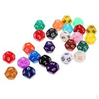 25 vienetų 12 pusių D12 ir DND RPG stalo žaidimams