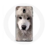 Coque pour Samsung Galaxy J7 2017 Samoyède Gris Race de chiens pilka