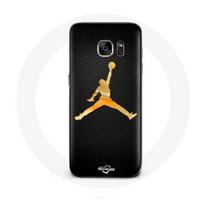 Coque pour Samsung Galaxy S6 edge Air Michael Jordan logo jaune